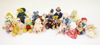 Lot 437 - Collection of twenty-four miniature teddy bears