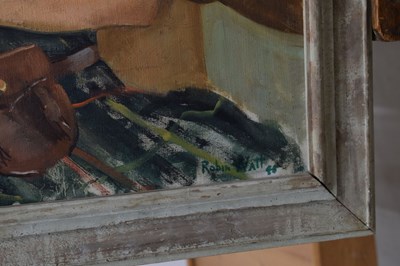 Lot 339 - Henry Robertson ('Robin') Watt - Oil on canvas – Portrait of Ian Malcolm Alexander Stewart