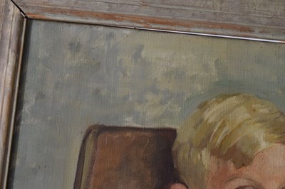 Lot 339 - Henry Robertson ('Robin') Watt - Oil on canvas – Portrait of Ian Malcolm Alexander Stewart