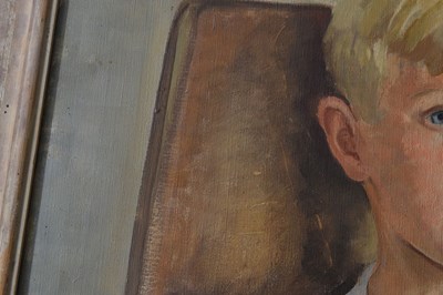 Lot 339 - Henry Robertson ('Robin') Watt - Oil on canvas – Portrait of Ian Malcolm Alexander Stewart