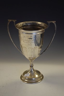 Lot 195 - Edward VIII silver trophy cup with presentation inscription 'Ivor Heath Boxing Club