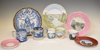 Lot 503 - Group of Bristol related ceramics