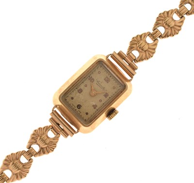 Lot 227 - Everite - Lady's vintage 9ct gold cocktail watch