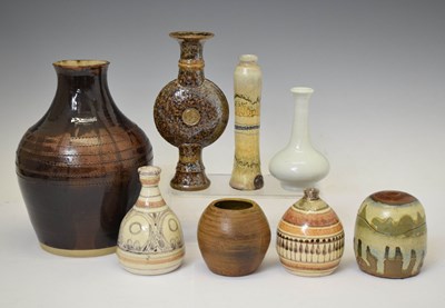 Lot 504 - Studio pottery - Collection of later 20th century vases and vessels