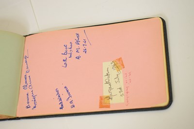 Lot 197 - A set of Beatles autographs on a single page with autograph album