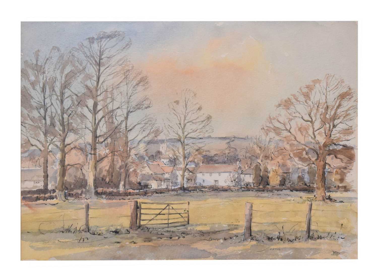 Lot 580 - Barry Paine - Two watercolours - Rural landscapes