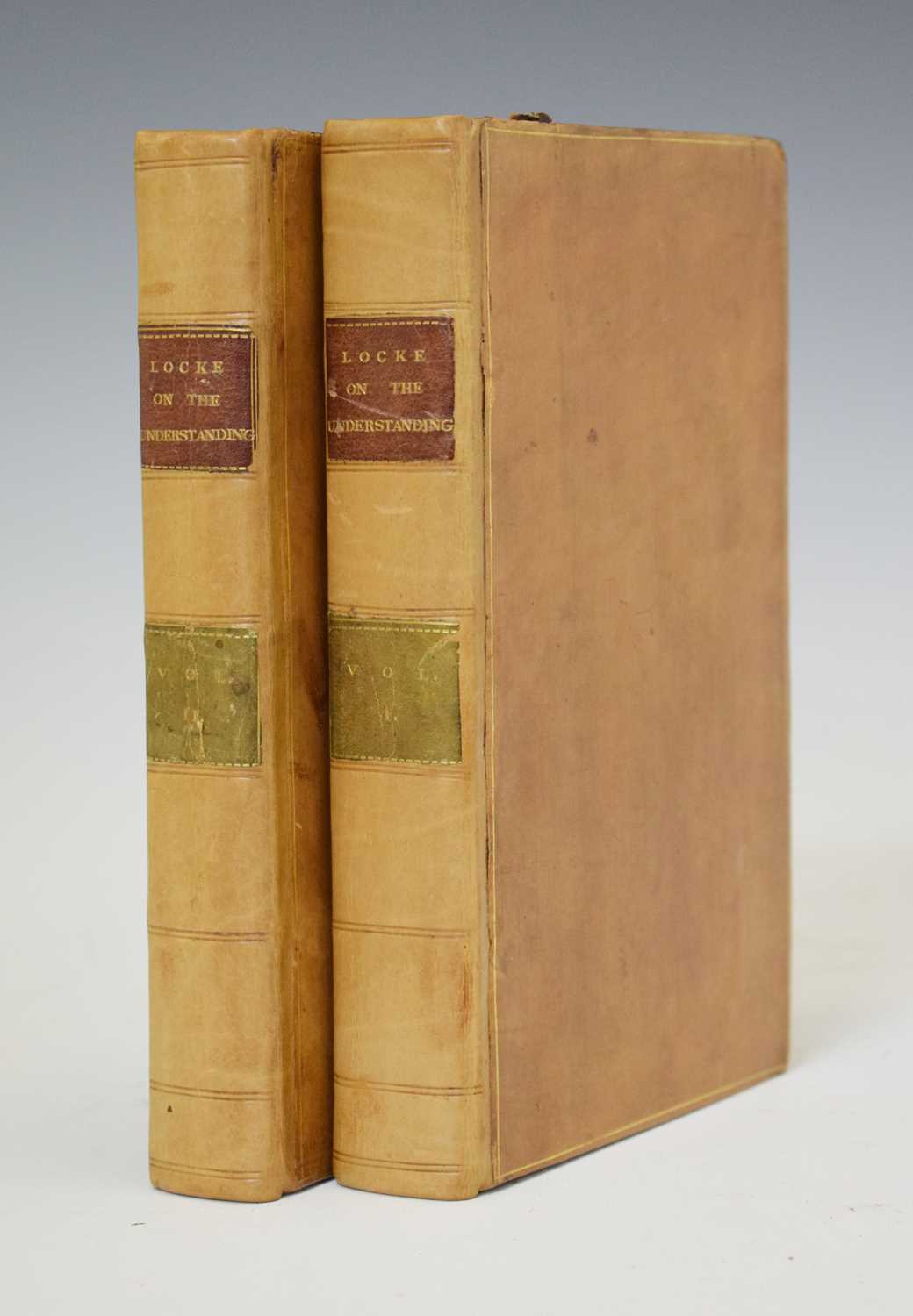 Lot 396 - John Locke, 'An Essay Concerning Human Understanding', 1817, two volumes, leather bound
