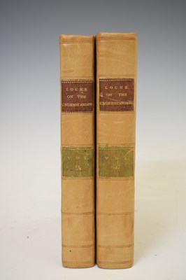 Lot 396 - John Locke, 'An Essay Concerning Human Understanding', 1817, two volumes, leather bound