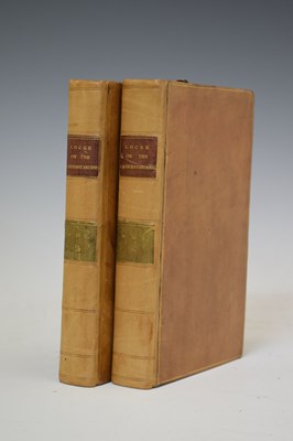 Lot 396 - John Locke, 'An Essay Concerning Human Understanding', 1817, two volumes, leather bound