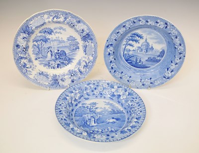 Lot 500 - Three early 19th century Spode soup bowls