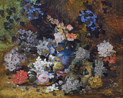 Lot 543 - H. Livens (19th century) - Oil on canvas - Still life of flowers