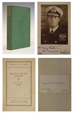 Lot 272 - Antarctic exploration - E.R.G.R. Evans - Signed edition of 'South With Scott'