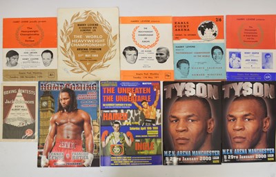 Lot 374 - Group of ten boxing programmes