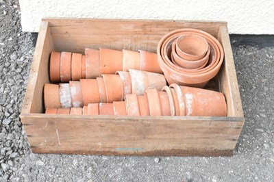 Lot 825 - Box of terracotta garden plant pots