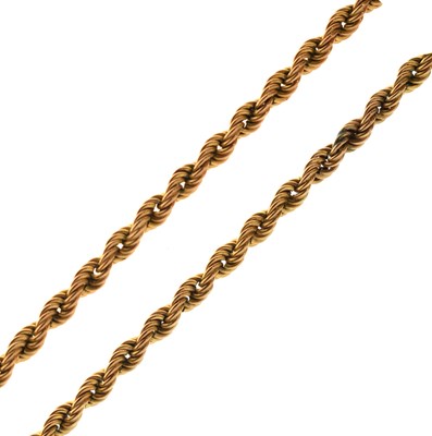 Lot 147 - 9ct gold rope twist necklace