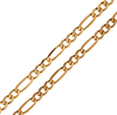 Lot 149 - 9ct gold Figaro link chain