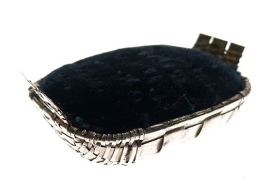 Lot 174 - Portuguese silver pin cushion in the form of a basket