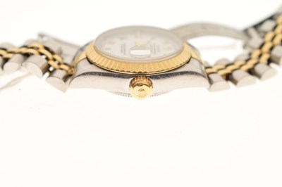 Lot 77 - Rolex - Lady's Datejust, bi-colour bracelet watch