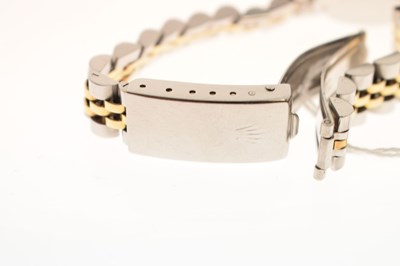 Lot 77 - Rolex - Lady's Datejust, bi-colour bracelet watch