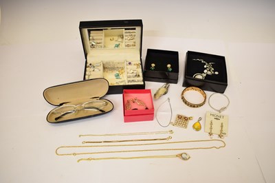 Lot 204 - Butler & Wilson necklace and earrings, Joan Rivers earrings, Swarovski glasses, etc