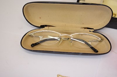 Lot 204 - Butler & Wilson necklace and earrings, Joan Rivers earrings, Swarovski glasses, etc