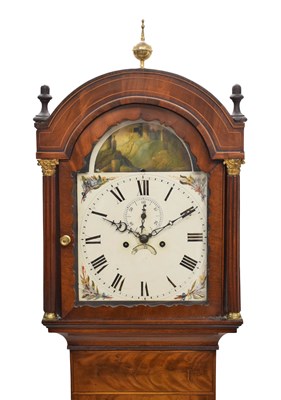 Lot 607 - Early 19th century mahogany cased 8-day longcase clock