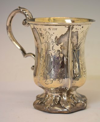 Lot 274 - Early Victorian silver christening mug, Sheffield 1845