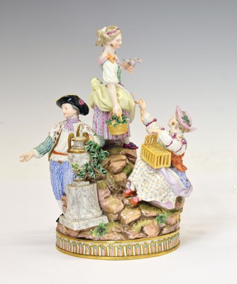 Lot 237 - Late 19th or early 20th century German porcelain figure group