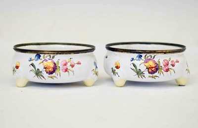 Lot 469 - Pair of South Staffordshire enamel salts