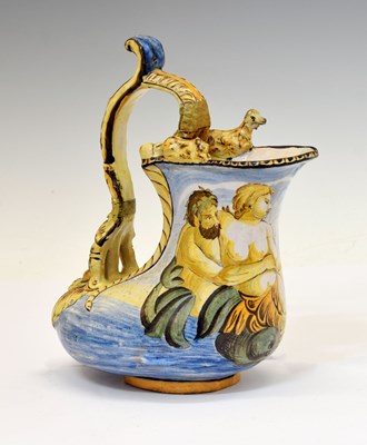 Lot 413 - Italian maiolica 'Ascos' jug