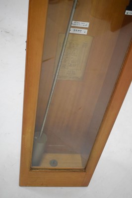 Lot 376 - 20th Century Gent of Leicester beech cased  Synchronome-type clock