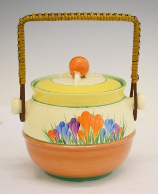 Lot 505 - Clarice Cliff 'Autumn Crocus' biscuit barrel