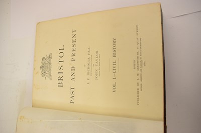 Lot 395 - William Barrett, 'The History and Antiquities of the City of Bristol', and three other books