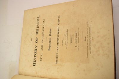 Lot 395 - William Barrett, 'The History and Antiquities of the City of Bristol', and three other books