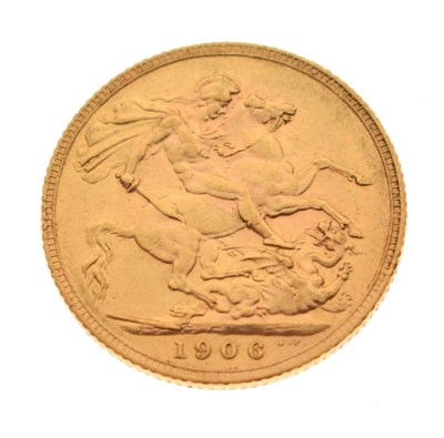 Lot 288 - Edward VII gold sovereign, 1906