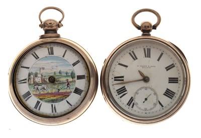 Lot 238 - Mid Victorian silver pair-cased open-face pocket watch, William Wilson, London