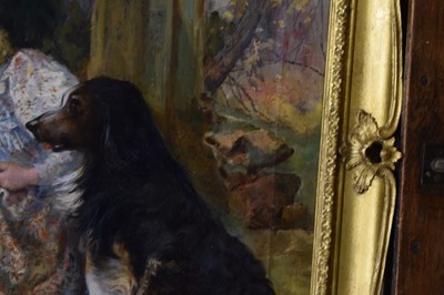 Lot 345 - Follower of Charles Burton Barber (British, 1845-1894) - The dog's tea party
