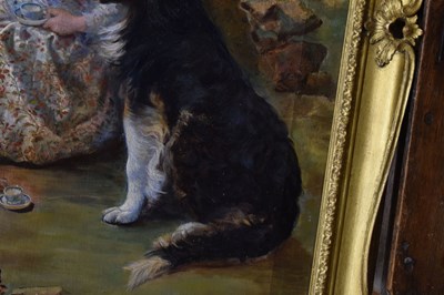Lot 345 - Follower of Charles Burton Barber (British, 1845-1894) - The dog's tea party