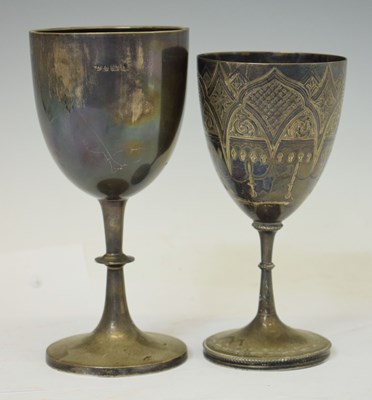 Lot 272 - Mid-Victorian silver trophy cup and an Edwardian example