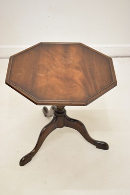 Lot 643 - Victorian commode stool and reproduction octagonal occasional table