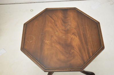 Lot 643 - Victorian commode stool and reproduction octagonal occasional table