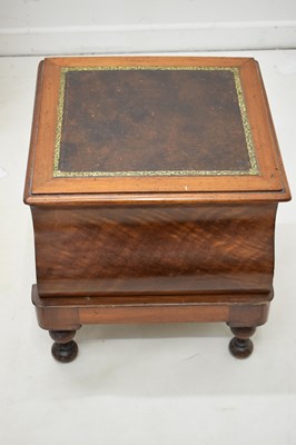 Lot 643 - Victorian commode stool and reproduction octagonal occasional table