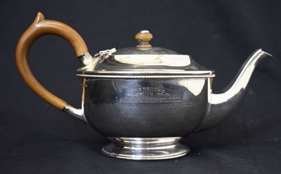 Lot 280 - George V silver teapot