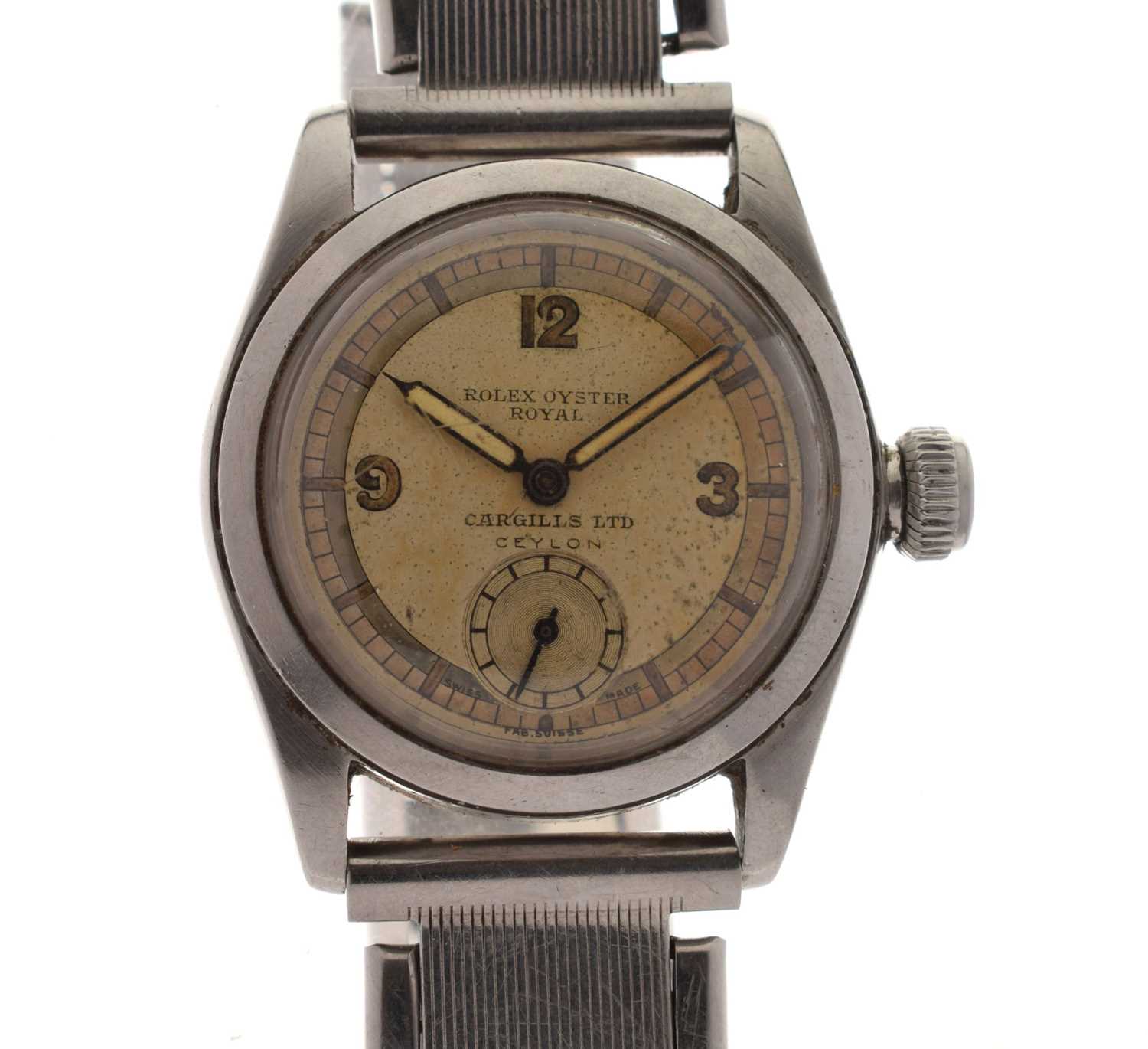 Lot 58 - Rolex - Gentleman's early 20th century mid-size Oyster Royal bracelet watch