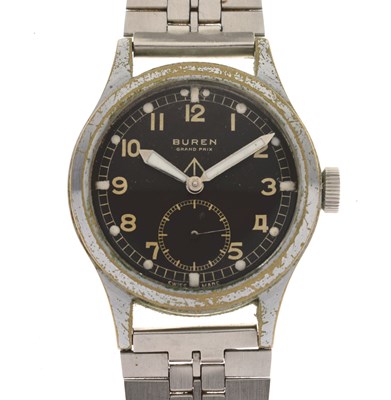 Lot 126 - Buren - Gentleman's Grand Prix 'Dirty Dozen' British military issue bracelet watch