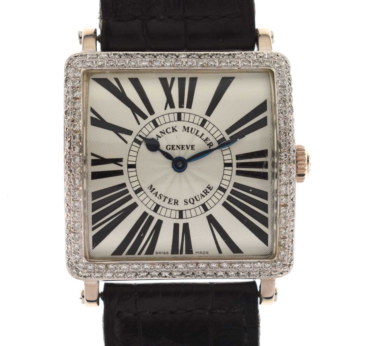 Lot 97 - Franck Muller - Master Square 18ct white gold cased wristwatch, ref. 6002 M QZ
