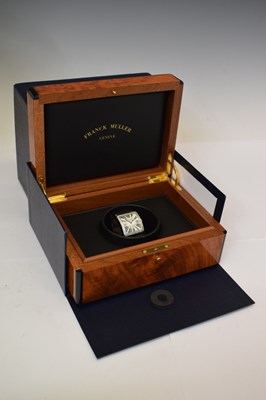 Lot 97 - Franck Muller - Master Square 18ct white gold cased wristwatch, ref. 6002 M QZ