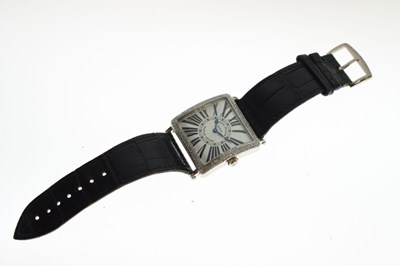 Lot 97 - Franck Muller - Master Square 18ct white gold cased wristwatch, ref. 6002 M QZ