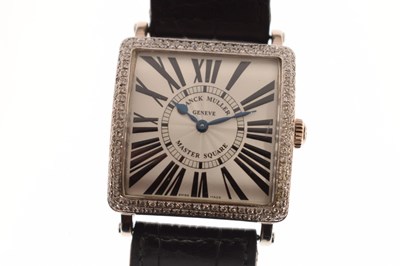 Lot 97 - Franck Muller - Master Square 18ct white gold cased wristwatch, ref. 6002 M QZ