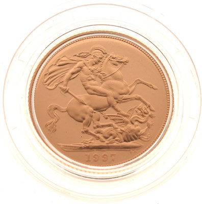 Lot 296 - Royal Mint - Elizabeth II gold proof sovereign, 1997